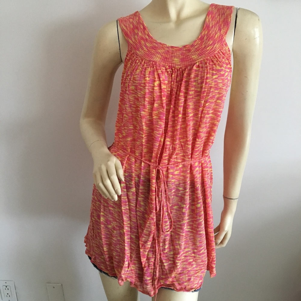 Free People sleeveless self tying tunic top. Medium